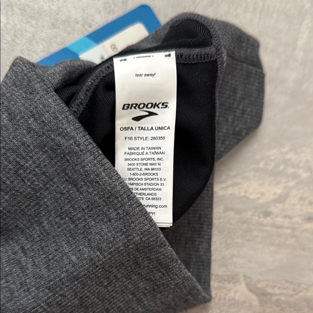 Brooks Charcoal Knit Beanie - Picture 2 of 3